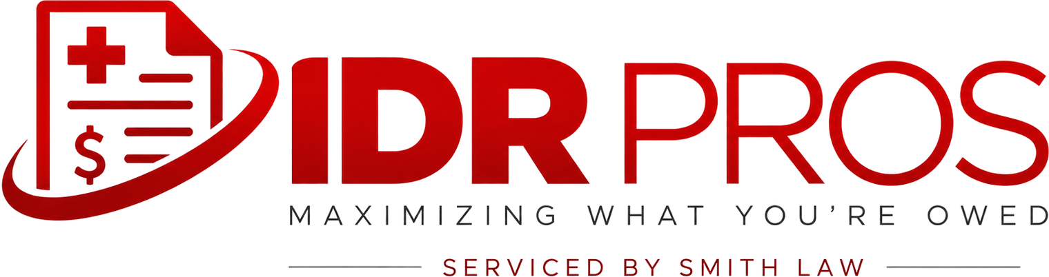 IDR Pros: Maximizing what you're owed. Serviced by Smith Law.